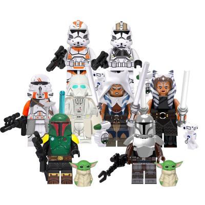 China DIY TOY TV6102 Wholesale Toy Star Clone Building Blocks Educational Toy Children Juguetes Trooper Yoda Mandalorian Figures for sale