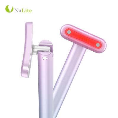 China Skin Tightening 2022 Hot Sales Anti Aging Wrinkle Microcurrent Facial Massager Red Light Facial Wand Massager Beauty Apparatus for sale