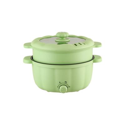 China Wholesale Hotel Small Appliances Double Plug-in Handle With Double Non-stick Electric Steamer Cooking Pot for sale