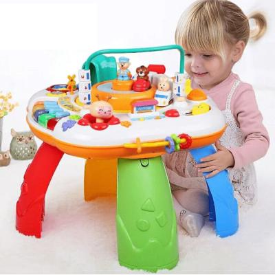 China Baby Desk Toy Early Learning Educational Table Music Lighting Baby Desk Early Learning Toy for sale