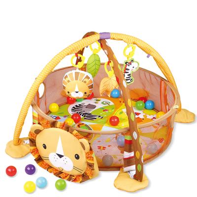 China Toy Lion Fitness Frame Pad 30 Pcs Balls Toys Baby Activity Mat Educational Gym for sale