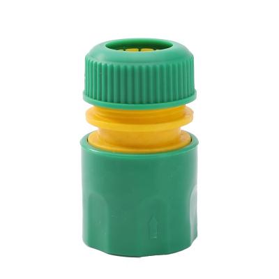 China Garden Hose Quick Connector Garden Fittings 12mm Plastic Quick Connector Garden Accessories With Stop Plastic Body Tools Adapter Packing for sale