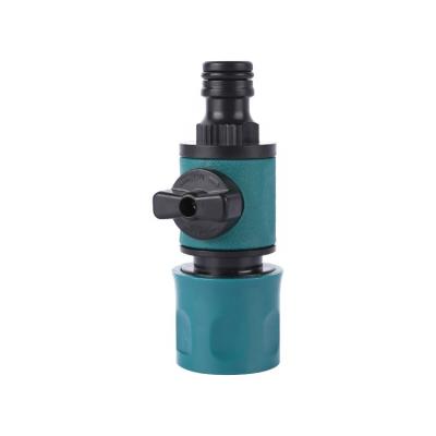 China Valve controls water on/of plastic garden hose quick connector with shut off valve for sale