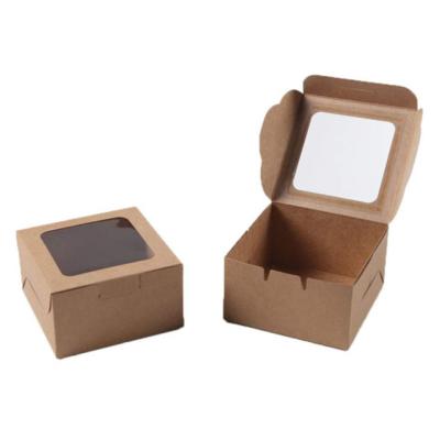 中国 Safe Kraft Food Boxes Custom Printed Logo Disposable Cake Donut  Bakery Packaging Box 販売のため