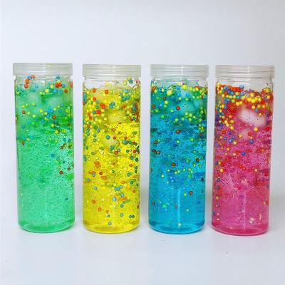 中国 High Smooth Safe Toys Transparent Bead Crystal Touch Eco Friendly Slime Mud 販売のため