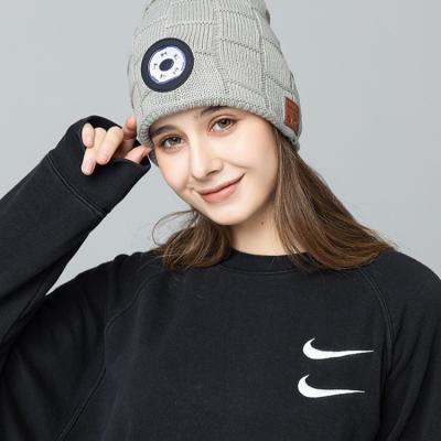 China COMMON newcomer led music beanie hat BT led beanie hat for walking at night, cycling, fishing, camping for sale