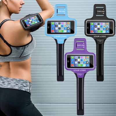 China Custom Sports Armband Holder Phone Arm Designer Running Armband With Earbud Holder 18.5x10cm for sale