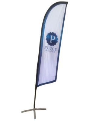 China Outdoor Flying FLYING Roll Up Flag Printing Advertising Teardrop Feather Banner Floating Blade Resistant Beach Flag for sale