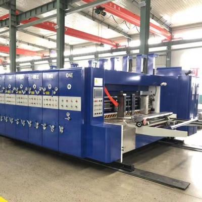 China Flexo printing slotting die cutting cartoner automatic 4 color printer slotter and die cutter machine for carton box for sale