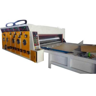 China Corrugated chain feeder slotter machine printing flexo cardboard cardboard box corrugated box printing slotter rs4 machine for sale