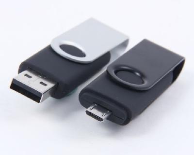 China hot sale swivel OTG USB Flash memory with USB and micro USB 2GB 4GB 8GB 16GB 32GB for sale