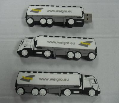 China China Manufacturer High Quality OEM 3D PVC Truck Custom USB Flash Drive ODM Rubber Pen Drive 1GB/2GB/4GB/8GB/16GB for sale