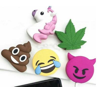 China Customized PVC emoji leaf shaped 2600MAH power bank mobile phone charger factory wholesale for sale