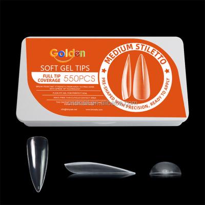 China DIY Nail Art Oem Custom French Tip Artificial Long Coffin Soft Gel Nails Tips Xxl Tapered Square C Curve Nail Tips for sale