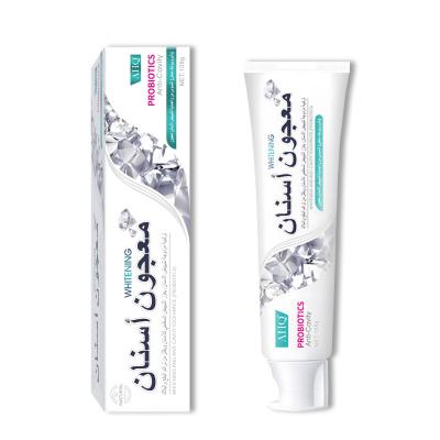 China Whitening AHQ Whitening and Anti-Cavity Probiotics Toothpaste for Arabic balanced oral microbiome OEM/ODM service toothpaste manufacturer for sale