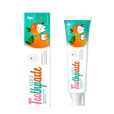 China Anti-Cavity AHQ Vibrant Sweet Orange Children's Toothpaste low fluoride anti-cavity fresh breath OEM/ODMservice toothpaste manufacturer for sale