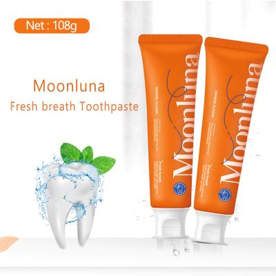 China Anti-Cavity Moonluna Sunrise Citrus Light Orange Flavor Toothpaste Prevent Cavities and fresh breath OEM/ODM service toothpaste manufacturer for sale