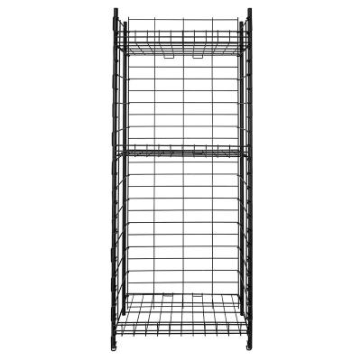 China Single-sided Metal Locker Wire Mesh Rack Basket Storage Wall Mounted Wire Shelving for sale