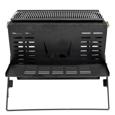 China Adjustable Height Barbecue Mini Charcoal Grill Portable Folding BBQ Grill Outdoor Grill Tools for Camping Hiking Picnics Black for sale