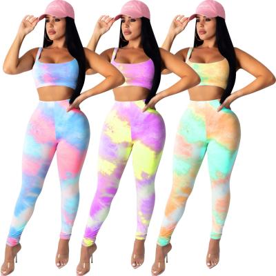 China 2020 Fashion Sportswear Breathable Gym Yoga Fitness Clothing Women Jogging Two Piece Set for sale