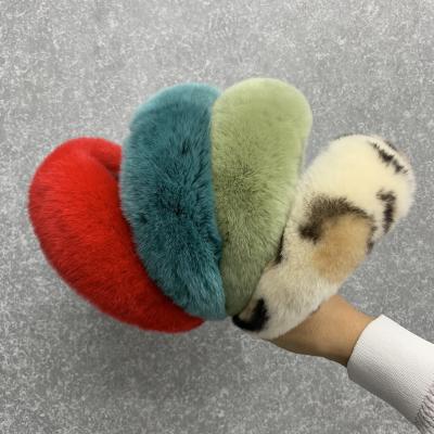 China 2021 High Quality Fashion Real Fur Hair Circle Candy Color Edge Wide Hair Pin Women Accessories for sale