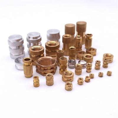 China High precision brass hex of heavy industry M5 and M6 threaded inserts and knurled inserts for sale