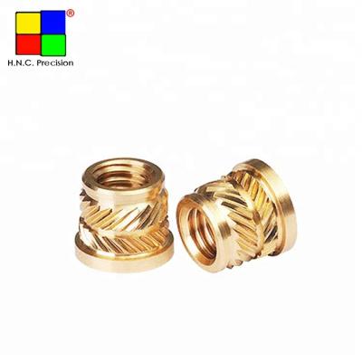 China Furniture and machine threaded brass inserts M8 M5 M4 M3 M1.6 M1.2 for plastic injection molding for sale