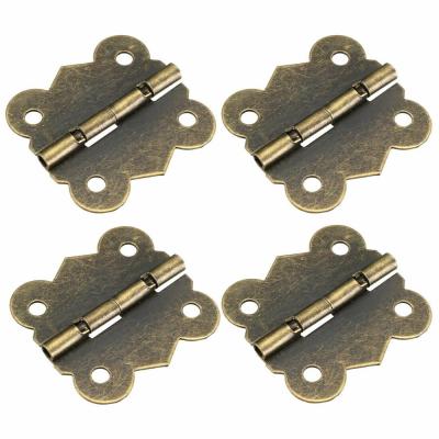 China Durable China Made Zinc Hinge 180 Degree Mini Butterfly Hinge Glass Door Hinge With Screws for sale