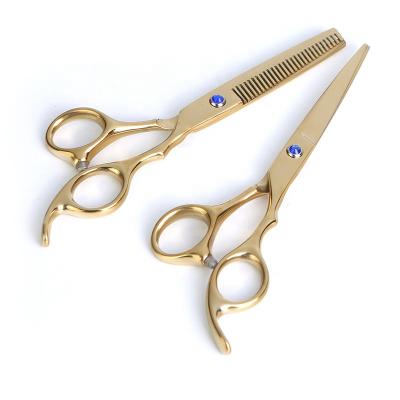 China High Quality Hair Thinning Scissors 6 Inch Barber Scissors Cut Hair Styling New Gold Barber Thinning Scissors For Salon for sale