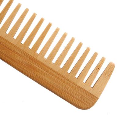 China Wholesale Massage Private Label Customize Wooden Hair Brush Comb Wide Bamboo Tooth for sale