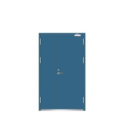 China Customized Fireproof Anti Theft Emergency Exit Metal Door With Lock for sale