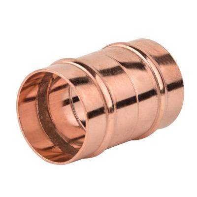 China OEM Brand Manufacturer Solder Ring Coupling With Termination Rolled Plumbing Copper Fitting Equal for sale