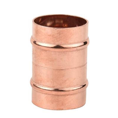 China Quality Guaranteed Wholesale Plumbing Solder Ring Straight Coupling Copper Pipes Fittings Equal for sale