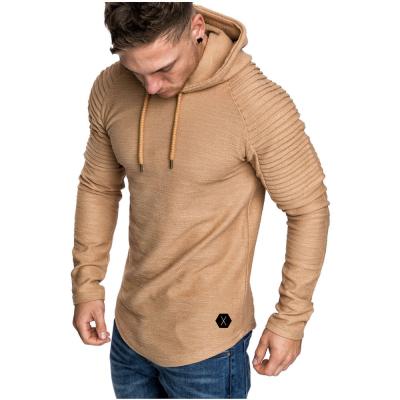 China Anti-Wrinkle Factory OEM Solid Color Custom Long Sleeve Round Neck Pullover Casual Striped T-Shirt For Men for sale