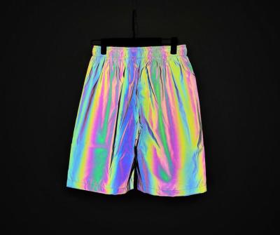 China Breathable Holographic Bright Mens Colorful String Plus Size Trunks Mens Beach Shorts for sale