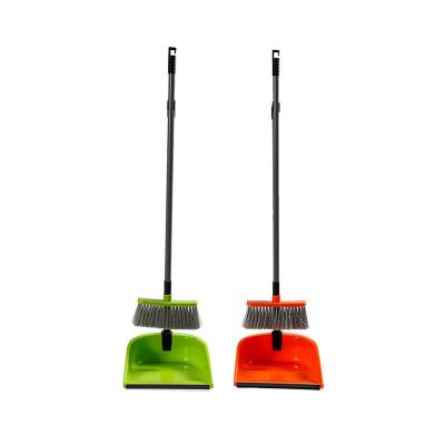 China 2pcs/set Home Soft Hair Broom Dustpan Set For Home Office Kitchen Wooden Floor Broom Straight Combo Set Dustpan Pet Quick Hair for sale