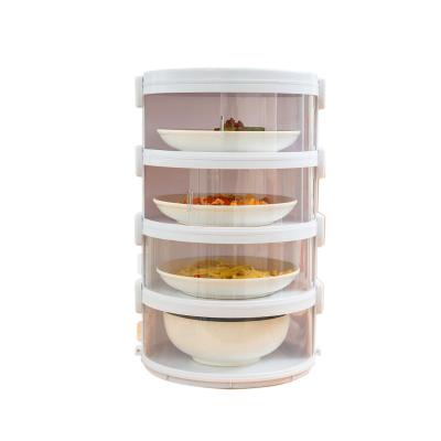 China Table Insulated Table Insulated Foldable Stackable Dustproof Clear Plastic Viable Storage Organizer Kitchen Restaurant Plate Tent for sale