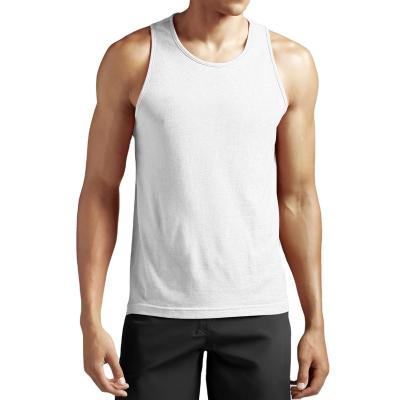 China Custom 3D Printing Travel Gym Tank Top 100% Polyester Sleeveless Men QUICK DRY Mask Weight Fitness Vest for sale