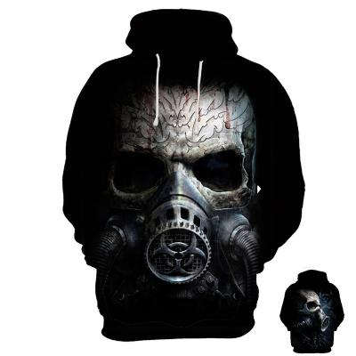 China Skull Letter Hoodies Art Women/Women/Men Long Sleeve Ghost Jacket Men Anti-Shrink Printing Glass Jacket for sale