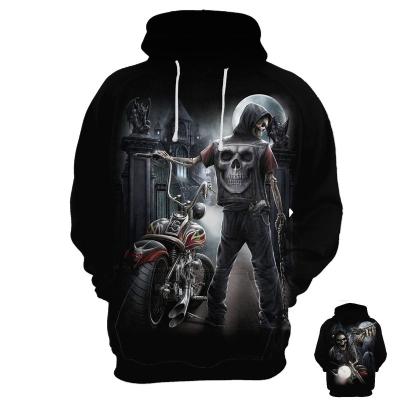 China Funny skull brand women jacket long letter anti-shrink hoodies/ghost dinosaur women/men jacket men sleeve for sale