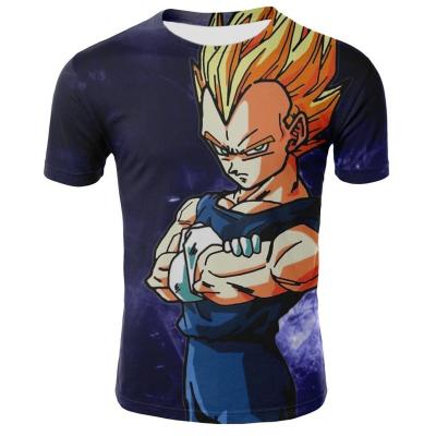 China Anti-wrinkle Brand dragon ball black t-shirt ladies/men art dragon ball z t-shirt top dragon ball z boys/girls cosplay t-shirt for sale