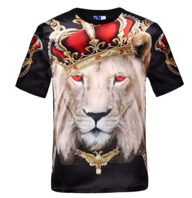 China 2022 new Anti-wrinkle lion loose T-shirt harajuku female/male plus size T-shirt lion costume boys/girls T-shirt for sale