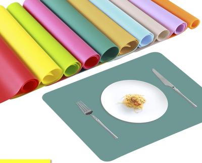 China 40*30cm silicone stocked place mat with custom printing for kids insulated kids table place mats for sale