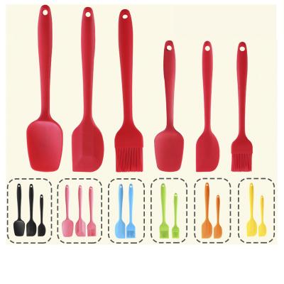 China Silicone Spatula Handle Non-Stick Rubber Long Handle Bpa Free Stocked Spatulas for sale