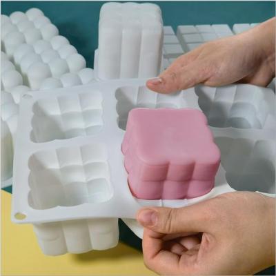 China Viable Silicone Molds for 3D Baking Chocolate Cake Mold for Pastry Mousse Dessert Trifle Pudding Jelly Cheesecake Bubble Candle Mold for sale