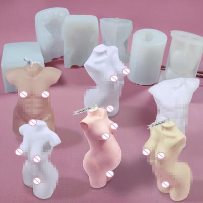 China Viable Hot Sales Woman Man Silicone Body Candle Mold Curvy 3D Figure Mold For Making DIY Epoxy Resin Candles for sale