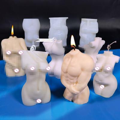 China Viable Silicone Candle Molds Body Shape Female Male Art Body Candles Mold Resin Casting DIY Model for sale