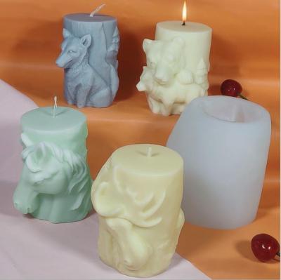 China Viable Arts 3D Animal Shaped Soap Silicone Molds Flower Candle Mold Wax Mold For Handcraft Decoration for sale