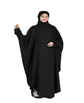 China Polyester Plus Size Muslim Women's Maxi Dress Long Sleeve Arab Jilbab Abaya Prayer Islamic Clothing for sale