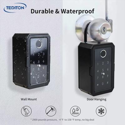 China Tediton Home Waterproof Combination Security Wall Mounted Portable Key Box For House Key Storage for sale